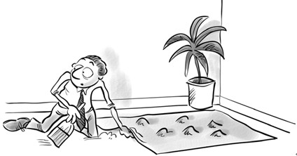 高级项目经理考试资料:把灰扫到地毯下面_项目