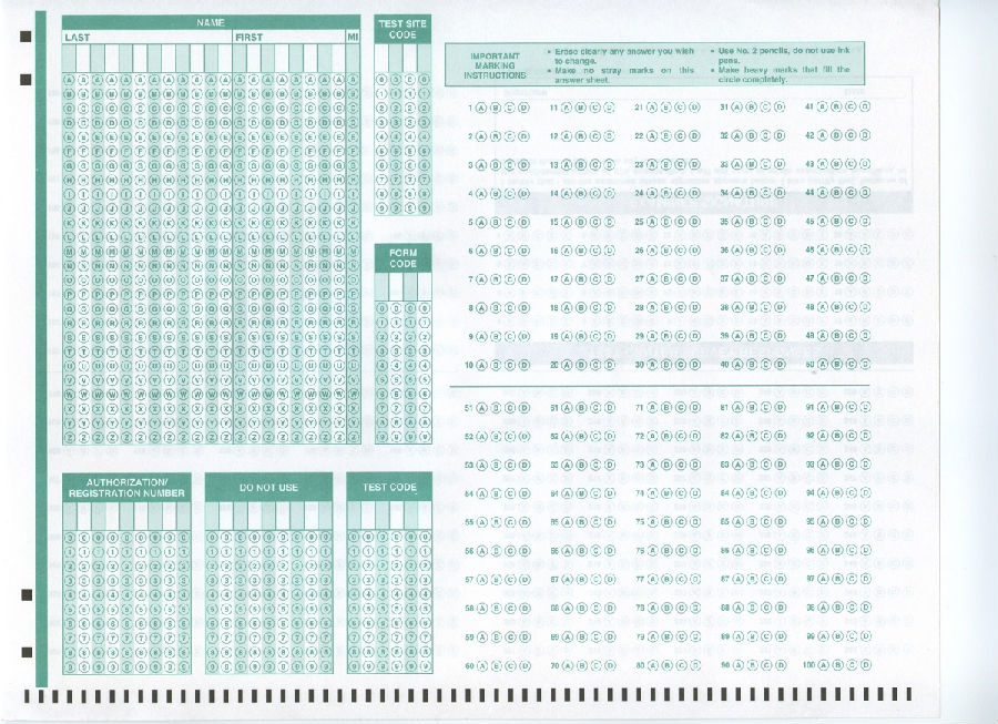 2017年PMP考试答题卡是什么样的?