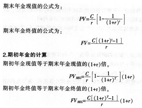 (期末)永续年金现值的公式为:2.增长型年金(1)普通增长型年金.