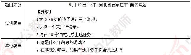2018上半年幼儿教师资格证面试试讲真题(第二批)游戏好玩的绳子