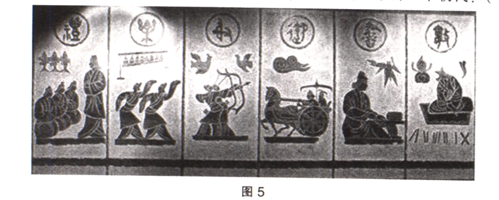 图5所示的中国古代教育课程体系包含乐教,该体