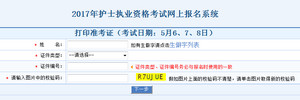 北京护士资格证准考证打印入口