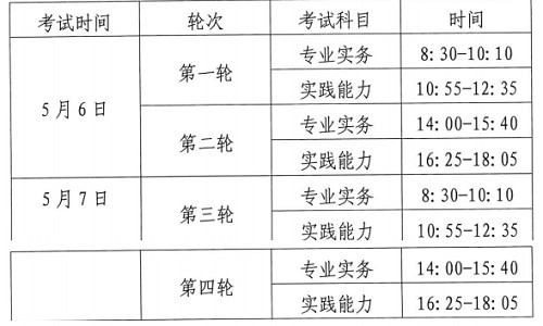 天津护士资格证考试时间