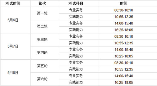 江苏护士资格证考试时间