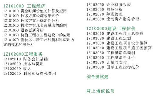2018年一级建造师建设工程经济复习题集目录