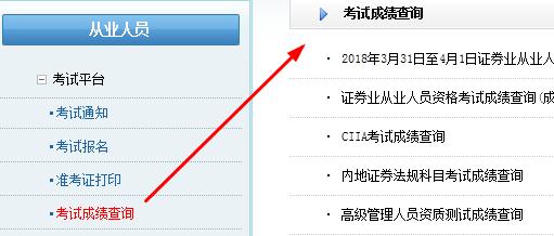 考试成绩查询入口