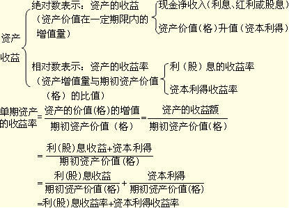 初级会计实务知识点精讲+典型例题：资产收益的含义与计算