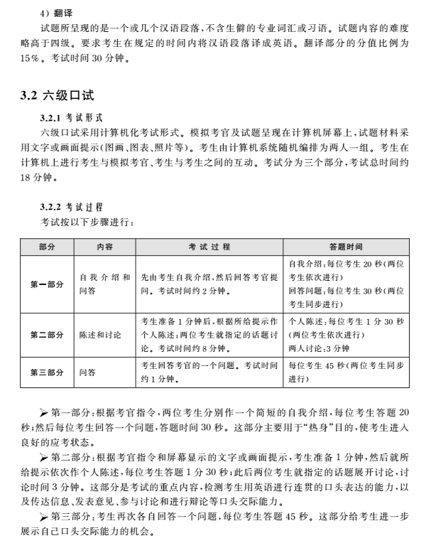 全国大学英语四六级考试大纲（3）