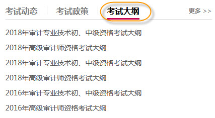 2019年初级审计师考试大纲 2019年初级审计师考试大纲