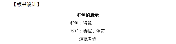 小学语文教师资格证面试真题及答案：钓鱼的启示板书设计