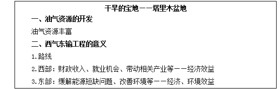 初中地理教师资格证面试真题及答案：油气资源的开发2